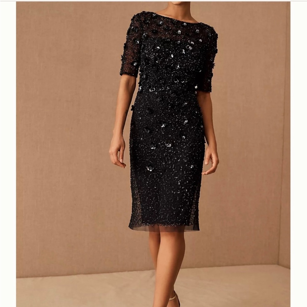 *NEW!* Adriana Papell Beaded Cocktail Dress in Navy!